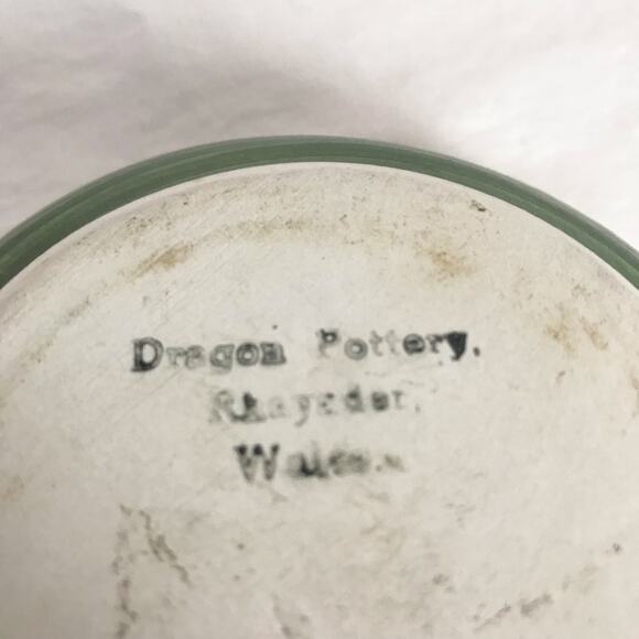 VTG Dragon Pottery Rhayader Wales UK Ceramic Ashtray Or Trinket Bowl Crazing - Picture 7 of 10